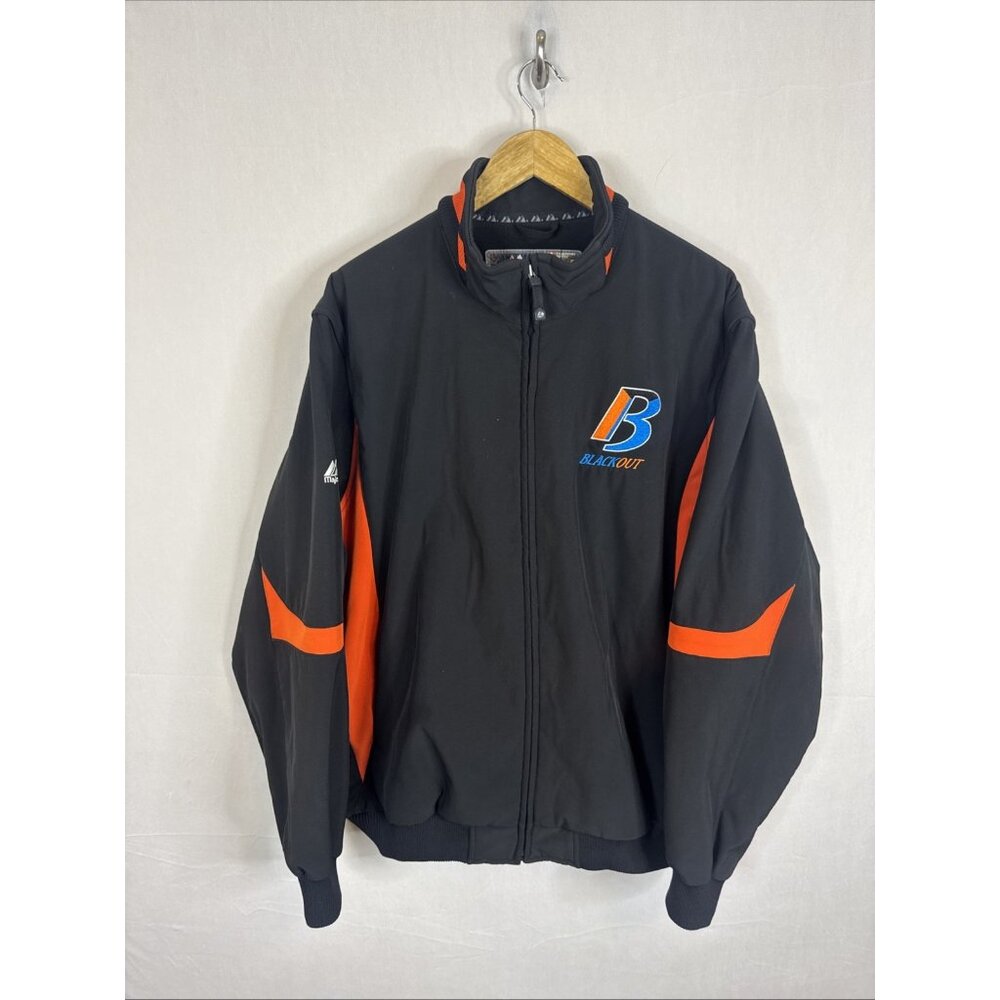 Majestic ThermaBase Softshell Jacket XL Boise State Style Black Orange BlackOut